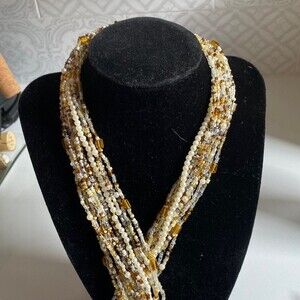 Amazing 20 strand beaded necklace, scarf, collar.  Choose your own adventure